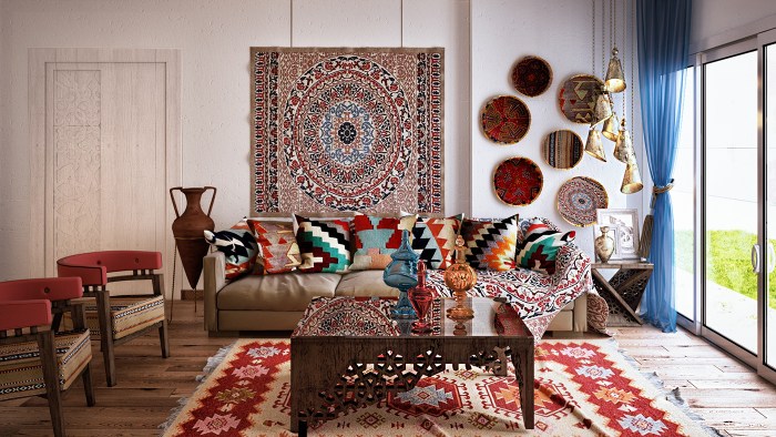 Ethnic living room behance