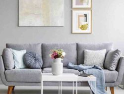 Deko Wohnzimmer graue Couch Ideen & Inspiration