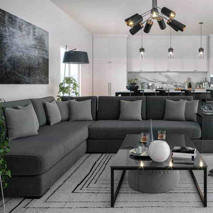 Deko wohnzimmer graue couch