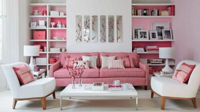 Deko wohnzimmer pink