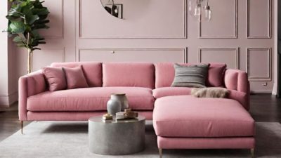 Deko Wohnzimmer pink mit Rose Ideen & Inspiration