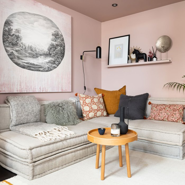 Deko wohnzimmer modern rosa